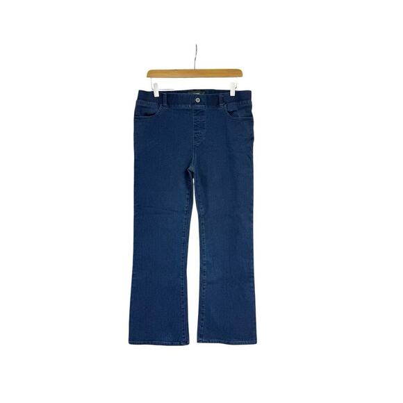 Betabrand Signature Denim Bootcut Jeans Size Petite L Blue Pull On W1118 IN - Picture 1 of 8